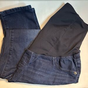 Isabel Maternity by Ingrid & Isabel Skinny Jeans w/Top Panel - 8, Blue/Indigo